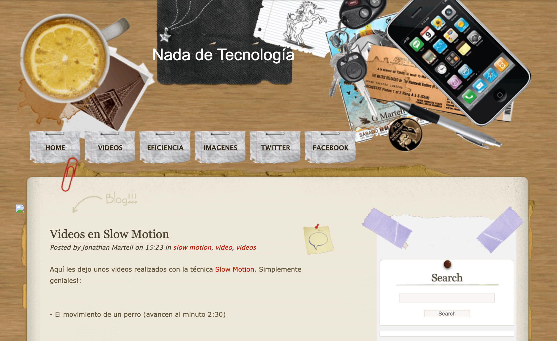 Captura histórica de la primera página web de Jonathan